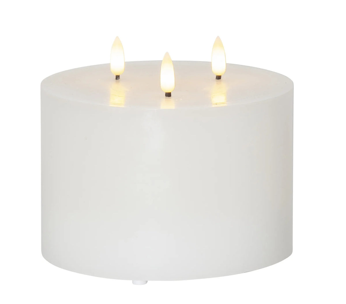 LED Pillar Kerze Flamme Indoor, Weiss, 13cm, Timerfunktion