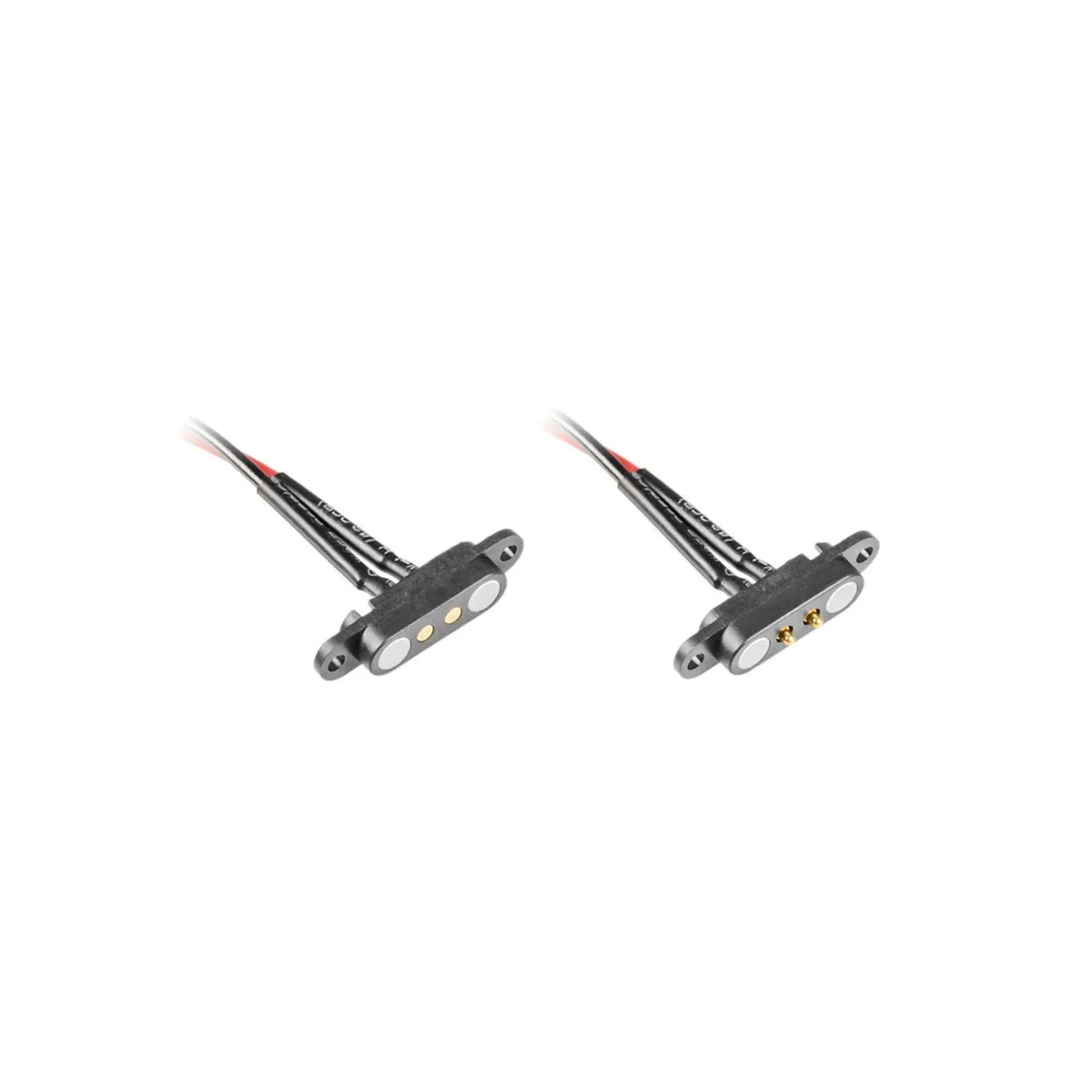 BerryBase Pogo-Pin Stecker und Sockel, 2-polig, magnetisch, mit Kabel und Ösen