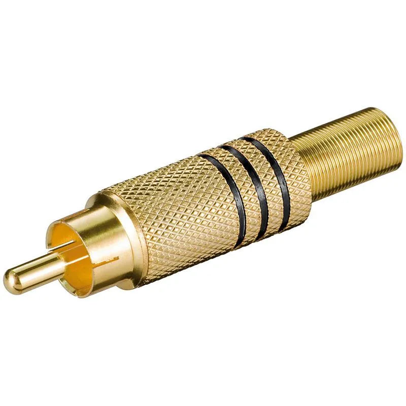 Cinchstecker ø7mm schwarz