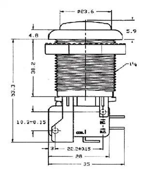Drucktaster 24mm rund, grün – Ansicht 2