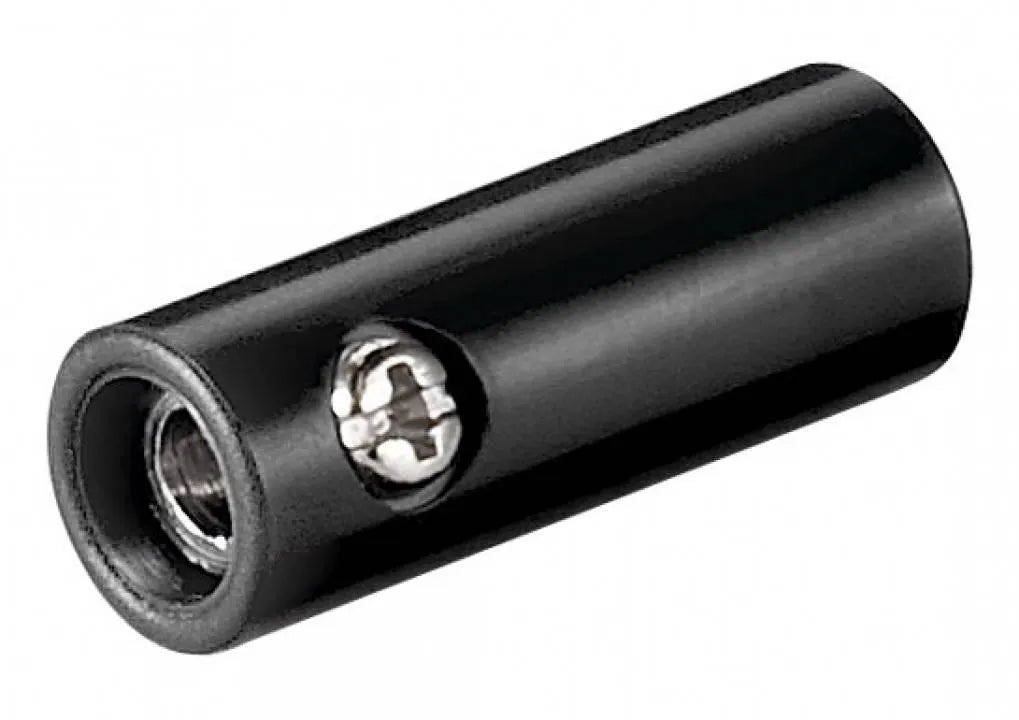 Bananenkupplung, 4 mm, schwarz