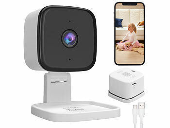 7links WLAN Camera: Mini-2K-IP-Überwachungskamera, 4 MP, Nachtsicht, 360°-Halter elektroniktrade Switzerland