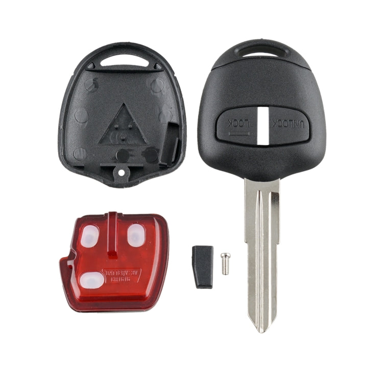 Für MITSUBISHI 2 Tasten Intelligenter ferngesteuerter Autoschlüssel mit 46 Chips & Batterie & linkem Steckplatz, Frequenz: 433 MHz, For MITSUBISHI(Left)