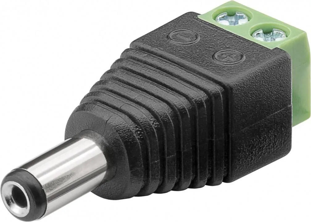 DC-Stecker / Hohlstecker 5,5x2,1mm - Schraubmontage Terminal Block 2-pin