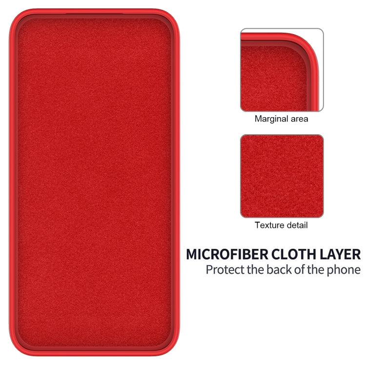 Für Honor X9b, einfarbig, flüssiges Silikon, sturzsicher, vollständige Abdeckung (rot)