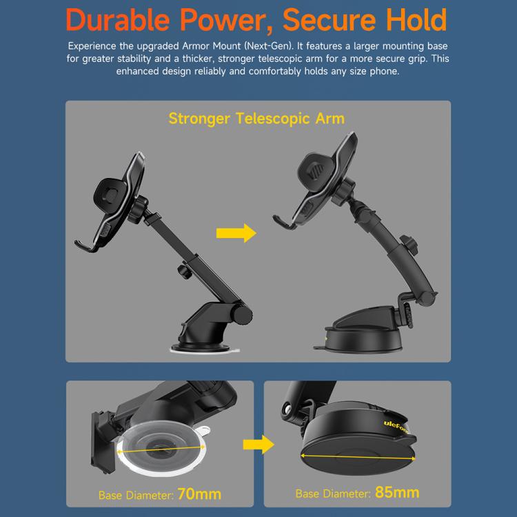 Ulefone UAN15 Armor Mount Auto-/Tisch-Handyhalterung, Standardmodell, UAN15