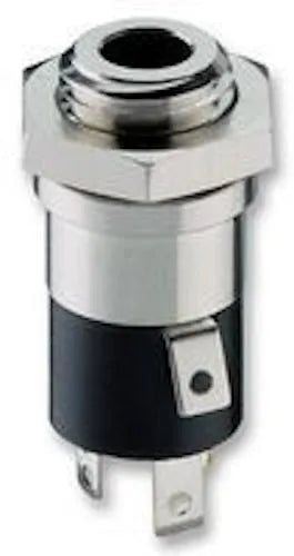 Einbau-Klinkenbuchse, 3,5mm, 4 polig, Metallausführung, Lötmontage