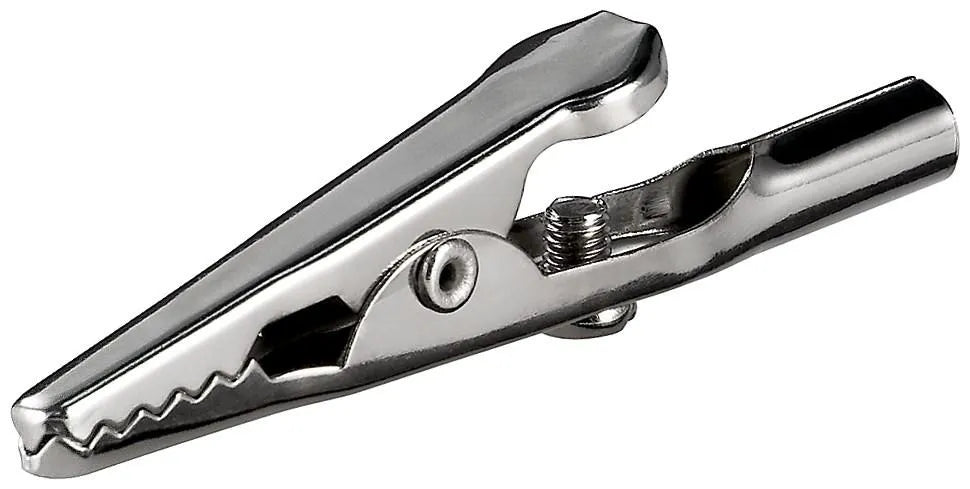 Krokodilklemme mit Schraube und 4-mm-Anschluss, 51 mm