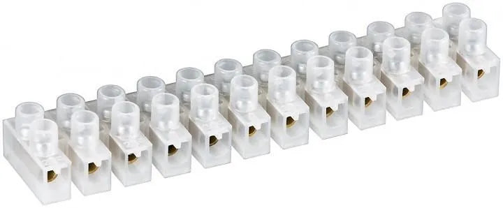 Lüsterklemme 6mm² 12er Reihe transparent