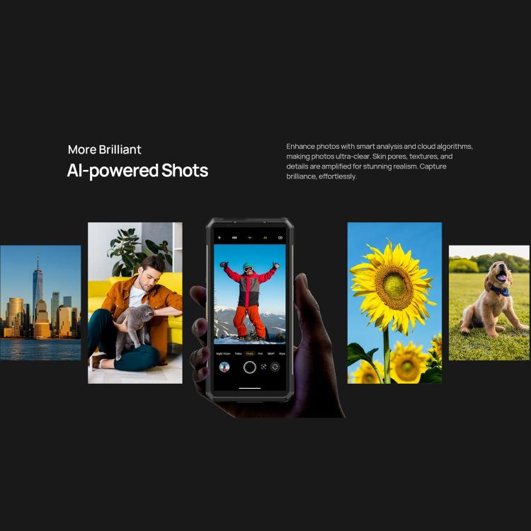 Ulefone Armor 34 Pro+ Projektor, 16 GB + 512 GB, Nachtsicht, robustes Smartphone (IP68/IP69K)