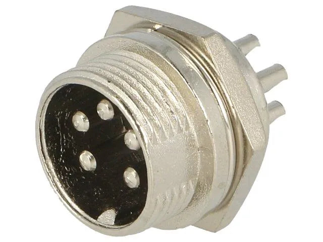 Mikrofon Einbaustecker, 5-polig, Lötmontage