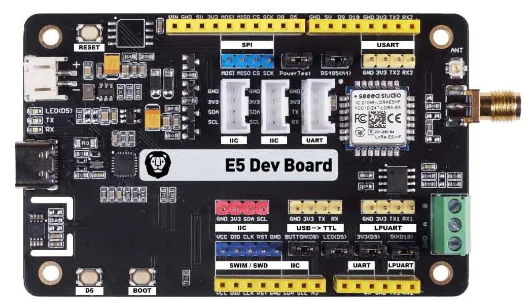 Seeed Wio-E5 Dev Kit, LoRaWAN 868MHz, RS485 Grove, 5V