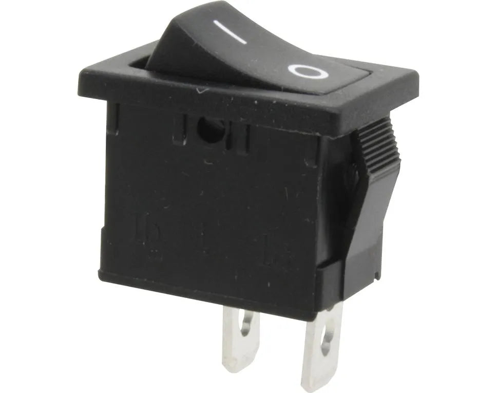 Schwarzer Wippschalter E-KWS10 mit I/O-Markierung