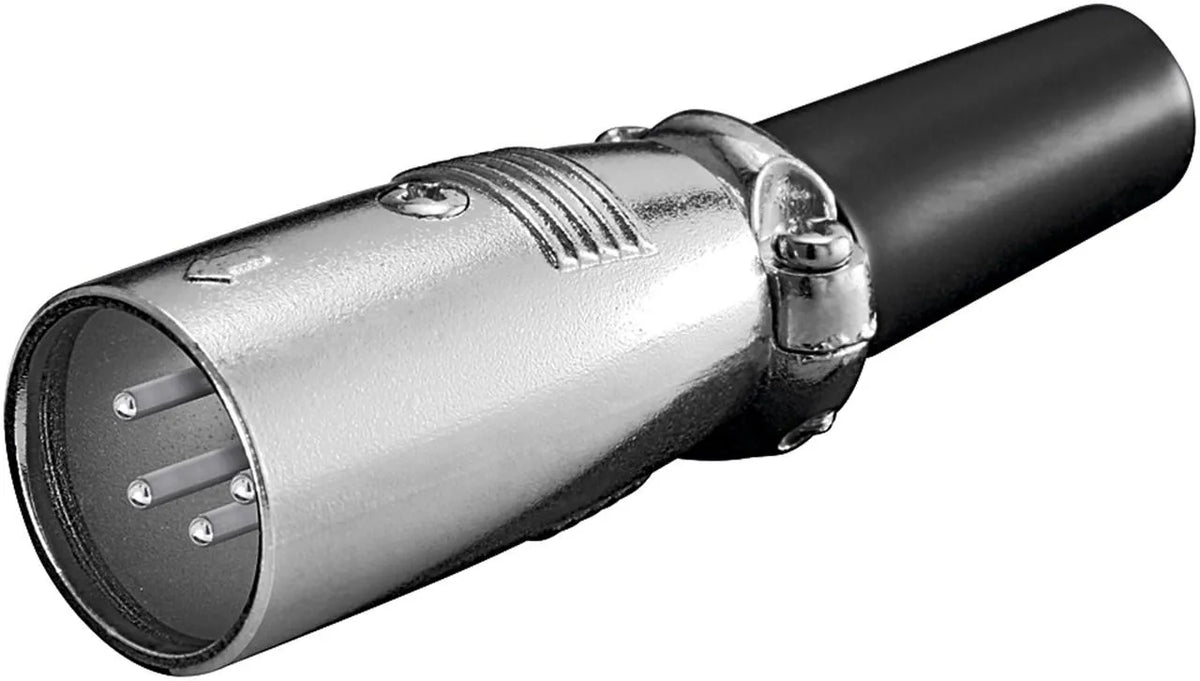 XLR-Stecker, 4-polig, mit geschraubter Zugentlastung