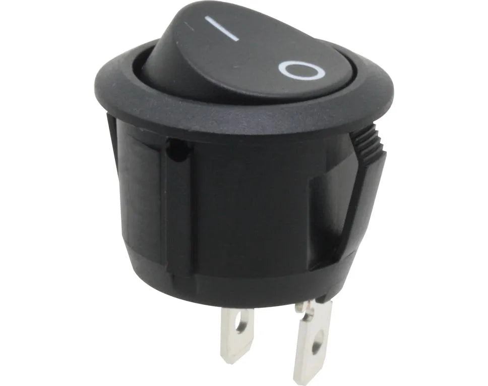 Donau Elektronik Wippschalter, rund, 1-polig, schwarz, ON-OFF elektroniktrade Switzerland