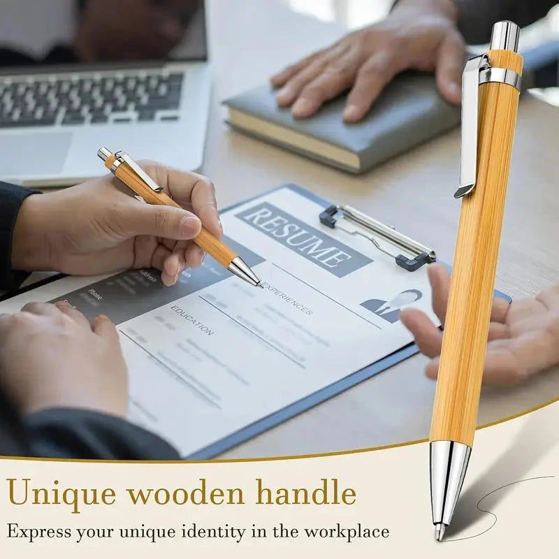 EcoPens Feine EcoPens Bambus-Retractable Kugelschreiber - Bambus Holz elektroniktrade Switzerland