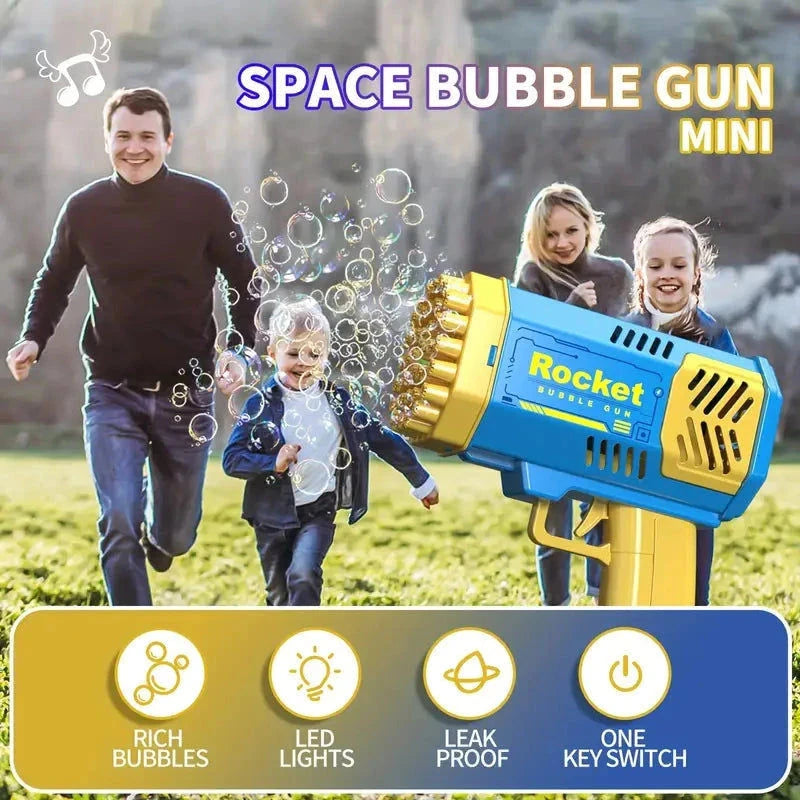 Elektroniktrade 40-Loch Kinder-Bubble-Blaster Seifenblasenpistole mit LED-Lichtern elektroniktrade Switzerland