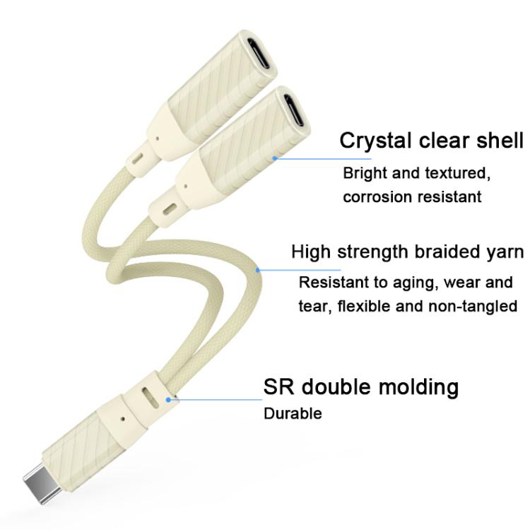 elektroniktrade 60 W 2-in-1-Audioadapter Typ C auf Dual Typ C, Type-C to Dual Type-C elektroniktrade Switzerland