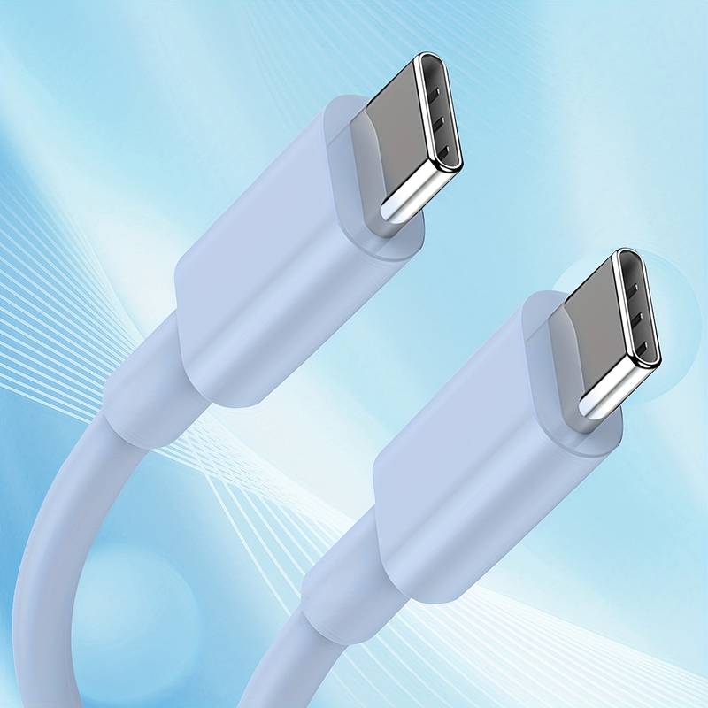 Elektroniktrade 60W USB-C-zu-USB-C-Kabel Macaron Blau Schnellladekabel 2m Elektroniktrade Switzerland
