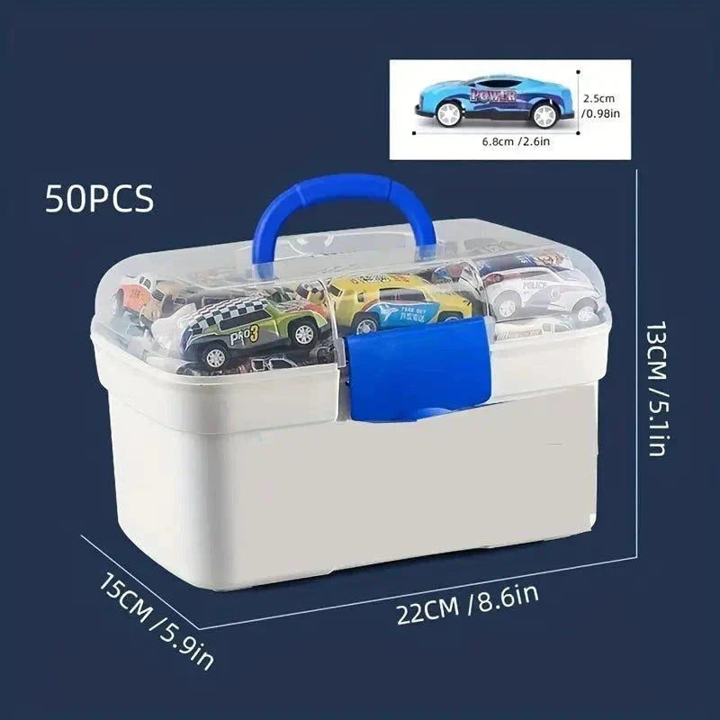 Elektroniktrade Aufbewahrungsbox mit 50 Mini Autos elektroniktrade Switzerland