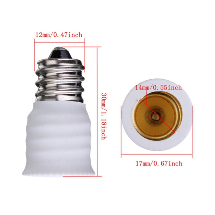 Elektroniktrade E12 auf E14-Sockel-Wechsler-LED-Licht-Lampenadapter schwarz/weiss Elektroniktrade Switzerland
