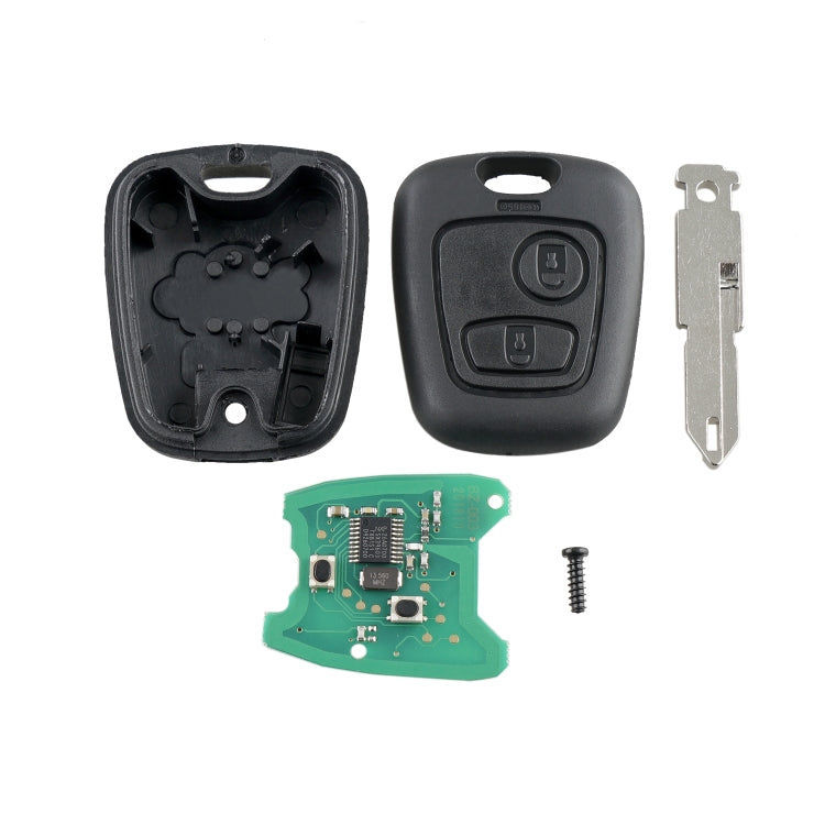 Elektroniktrade Für PEUGEOT 206, 2 Tasten, intelligenter ferngesteuerter Autoschlüssel mit integriertem Chip und Batterie, Frequenz: 433 MHz, For PEUGEOT 206 elektroniktrade Switzerland