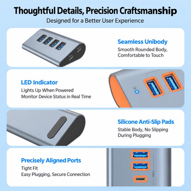 elektroniktrade HAS-2A2C 2 USB-A & 2 USB-C 10Gbps Max Output USB 3.2 HUB, HAS-2A2C elektroniktrade Switzerland
