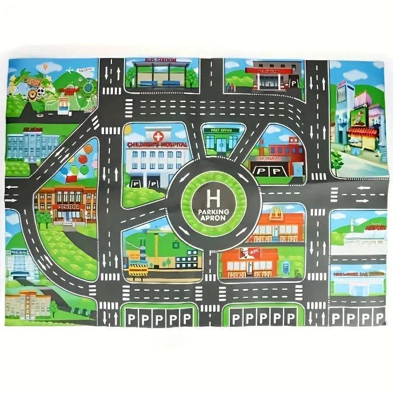 Elektroniktrade Kinder Auto Spielbodenmatte, städtischer Verkehrsparkplatz elektroniktrade Switzerland