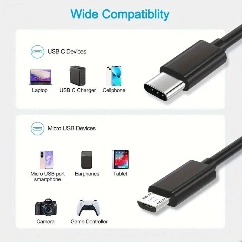 Elektroniktrade Ladekabel Mit USB-C OTG Zu Micro USB, Daten-Synchronisationskabel elektroniktrade Switzerland