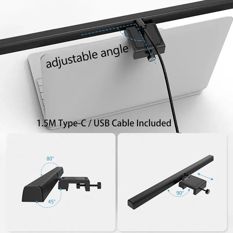 Elektroniktrade LED-Bildschirmleuchte 50 cm – dimmbare USB-Schreibtischlampe für Monitor & PC elektroniktrade Switzerland