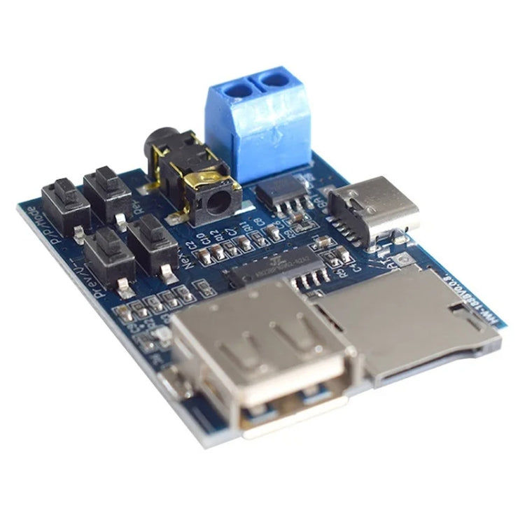 elektroniktrade MP3-Decoder-Modul mit Verstärker, TF-Karte, USB, Mikrofon und USB-C oder MicroUSB elektroniktrade Switzerland