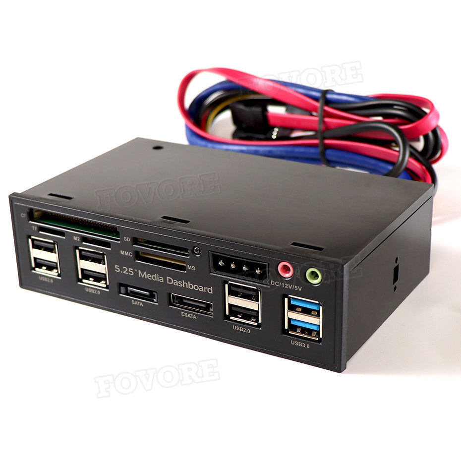 Elektroniktrade Multifunktion 5.25 "Media Dashboard Kartenleser USB 2,0 USB 3,0 Front Panel elektroniktrade Switzerland