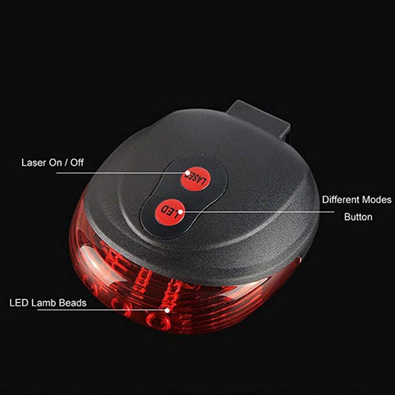 Elektroniktrade Rückwärts Laser-Fahrrad-Licht mit Sicherheitswarnung Rot oder Blau elektroniktrade Switzerland