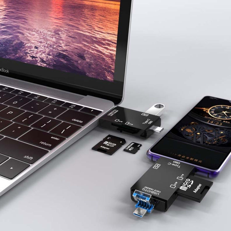 Elektroniktrade Typ-C & Micro USB & USB 2.0 3 in 1 Multi-Funktions-Kartenleser / TF / SD (weiß) elektroniktrade Switzerland