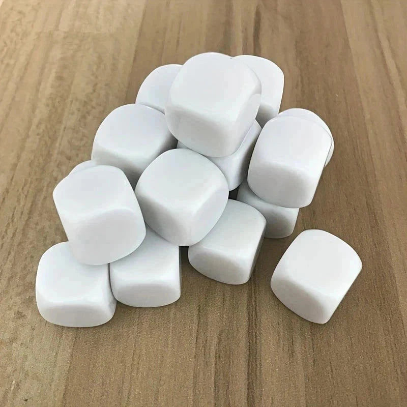 Elektroniktrade 🎲✍️ Weiße Würfel zum Selbstbeschriften – 16 mm | 10 Stück elektroniktrade Switzerland