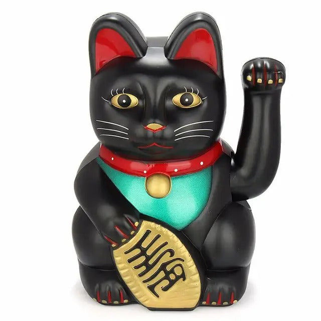 Elektroniktrade Winkekatze in Schwarz, Weiss, Gold Grösse 8.2x8.2x13,0cm Elektroniktrade Switzerland
