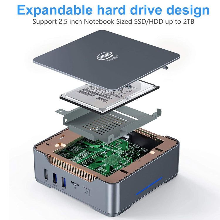 GK3V GK3V Windows 11 Pro Mini-PC, Intel Gemini Lake J4125, Speicher: 8GB + 256GB elektroniktrade Switzerland