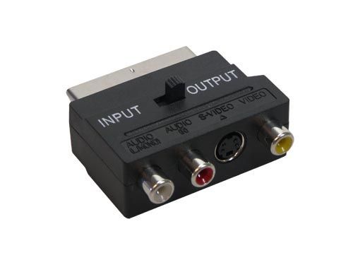 Good Connections® Scart Adapterstecker, Scart / S-VHS + 3 x Cinch, In + Out elektroniktrade Switzerland