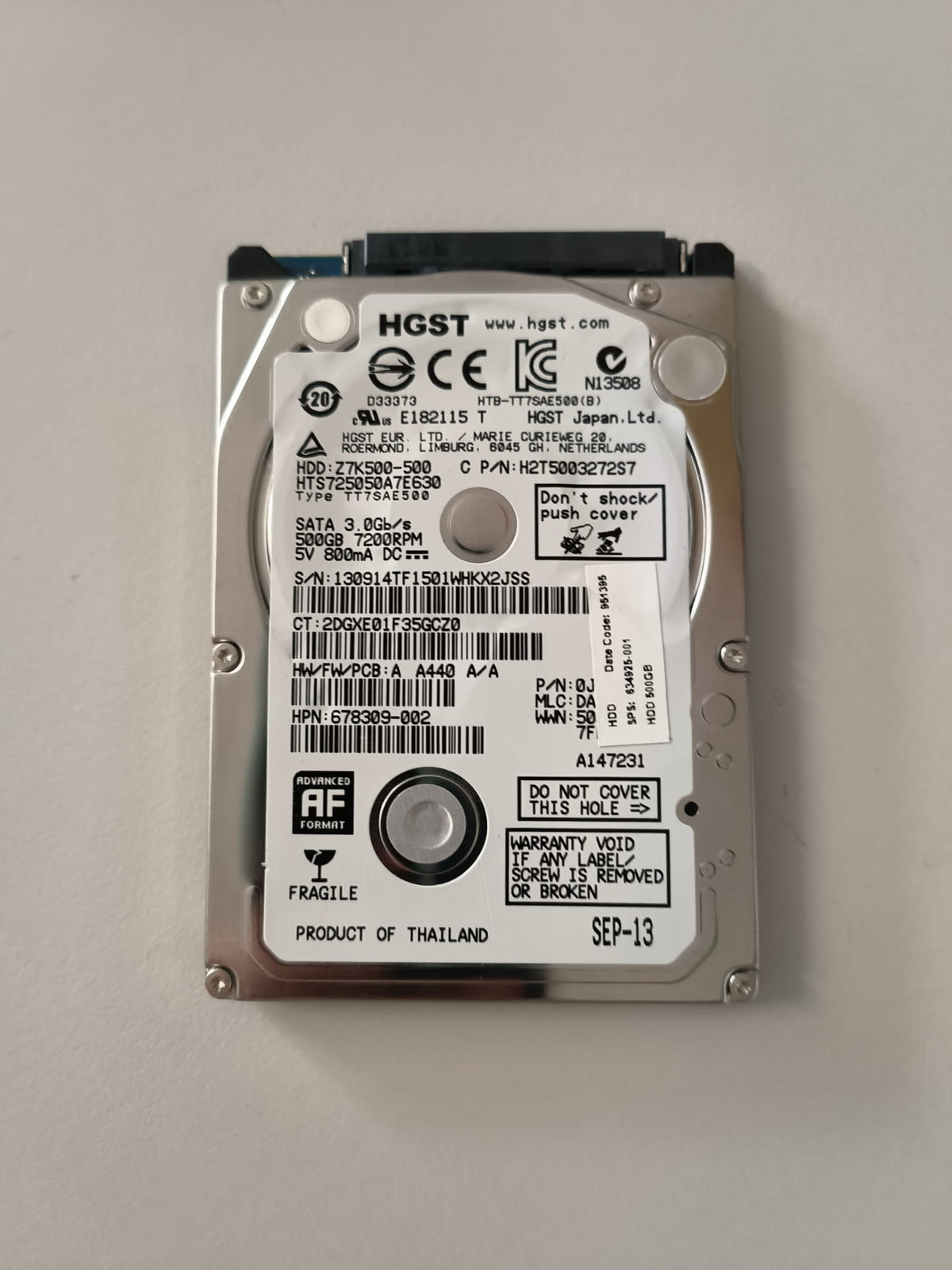 HGST HP HGST HTS725050A7E630 SATA 3.0 Gb/s HDD Elektroniktrade Switzerland