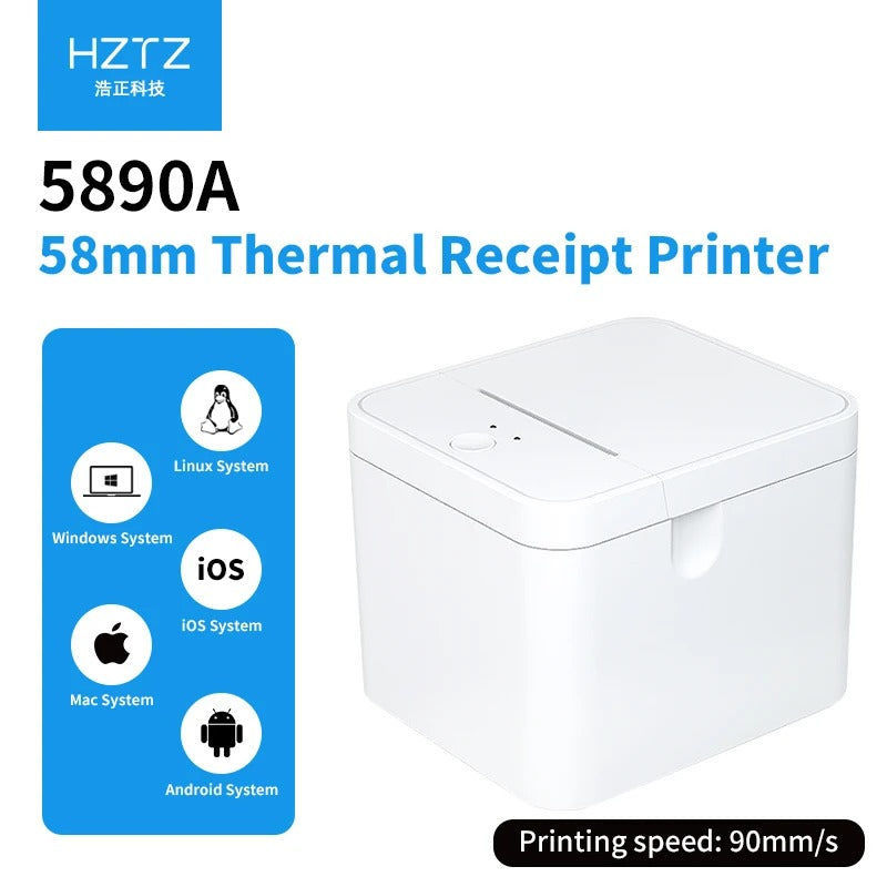 HZTZ Belegdrucker 58mm Thermal Receipt Printer für Android iOS Windows elektroniktrade Switzerland
