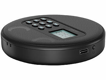 auvisio Tragbarer CD-Player mit Akku, Lautsprecher, Bluetooth, USB-Player, 5 W