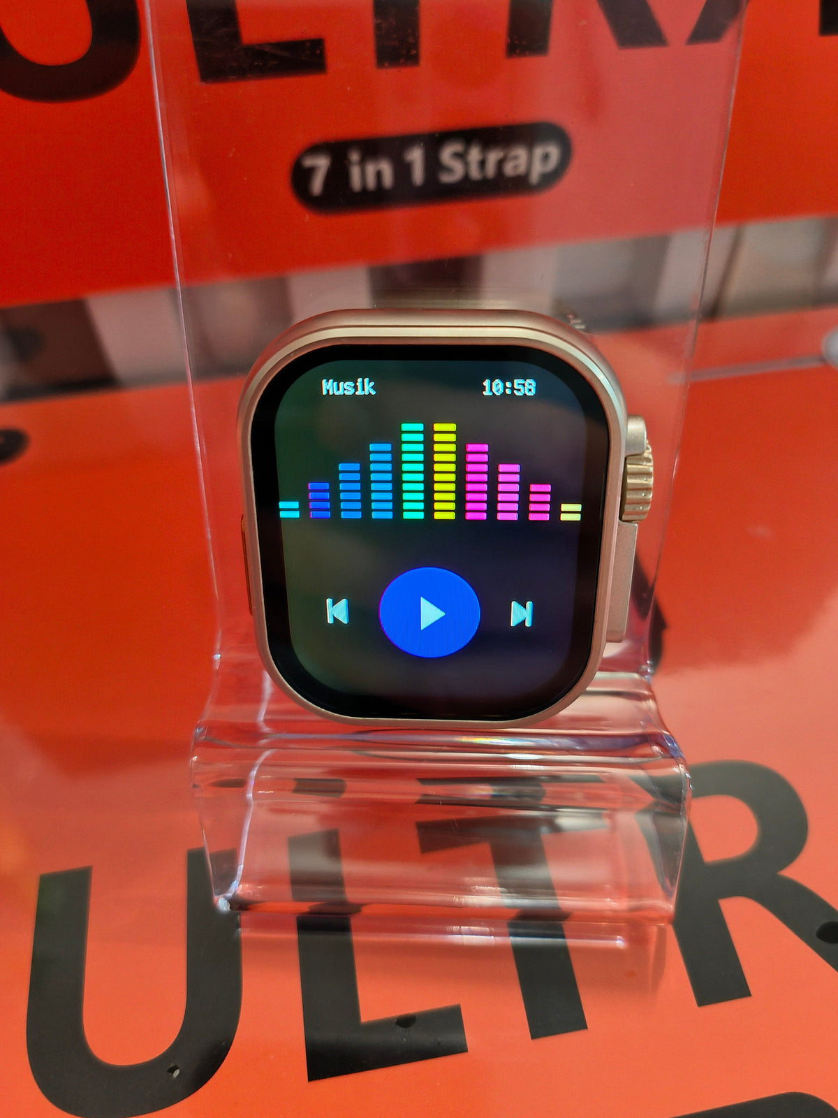 Laxasfit Smartwatch Ultra Geschenk Set 7 In 1 + Uhr & Wireless Ladegerät inkl. Bänder Elektroniktrade Switzerland