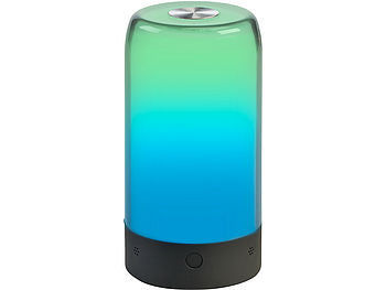 Luminea Home Control Luminea Home Control Tischlampe mit App: Smarte Stimmungsleuchte mit RGB-IC-LEDs, 15 Modi, WLAN, App, schwarz elektroniktrade Switzerland