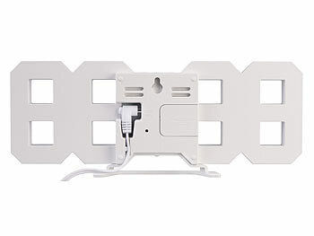Lunartec Digitale USB-LED-Tisch- & Wanduhr, große 7-Segment-Ziffern, Wecker,RGB elektroniktrade Switzerland