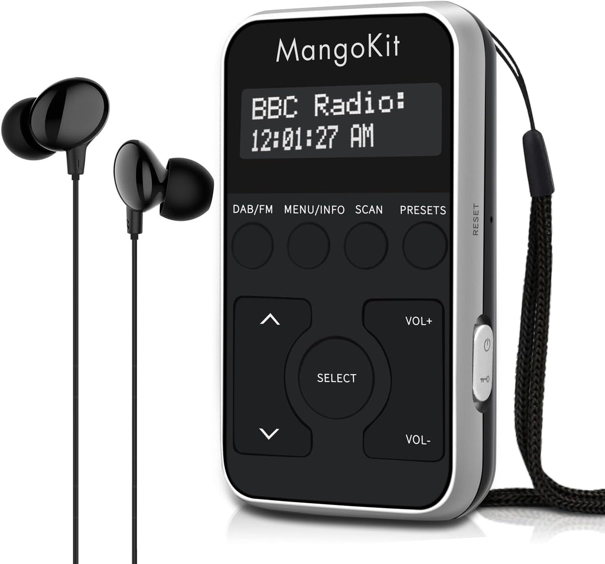 MangoKit Tragbares Mini Taschen FM/ DAB+ Radio mit Kopfhörern und Akkubetrieb elektroniktrade Switzerland