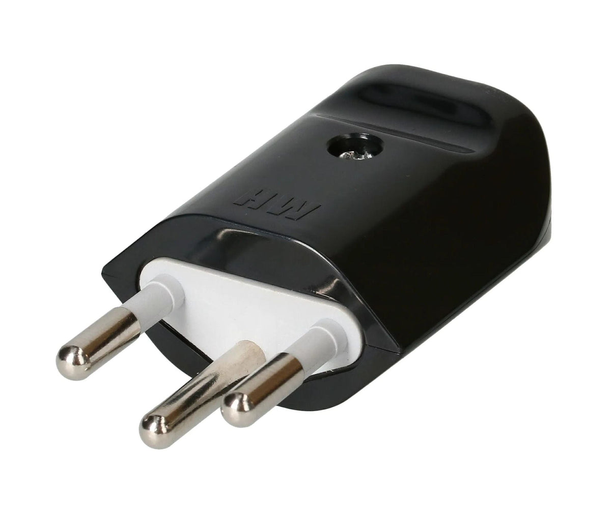 MAX HAURI PLUG Stecker MH Typ 12 3-polig schwarz / weiss elektroniktrade Switzerland