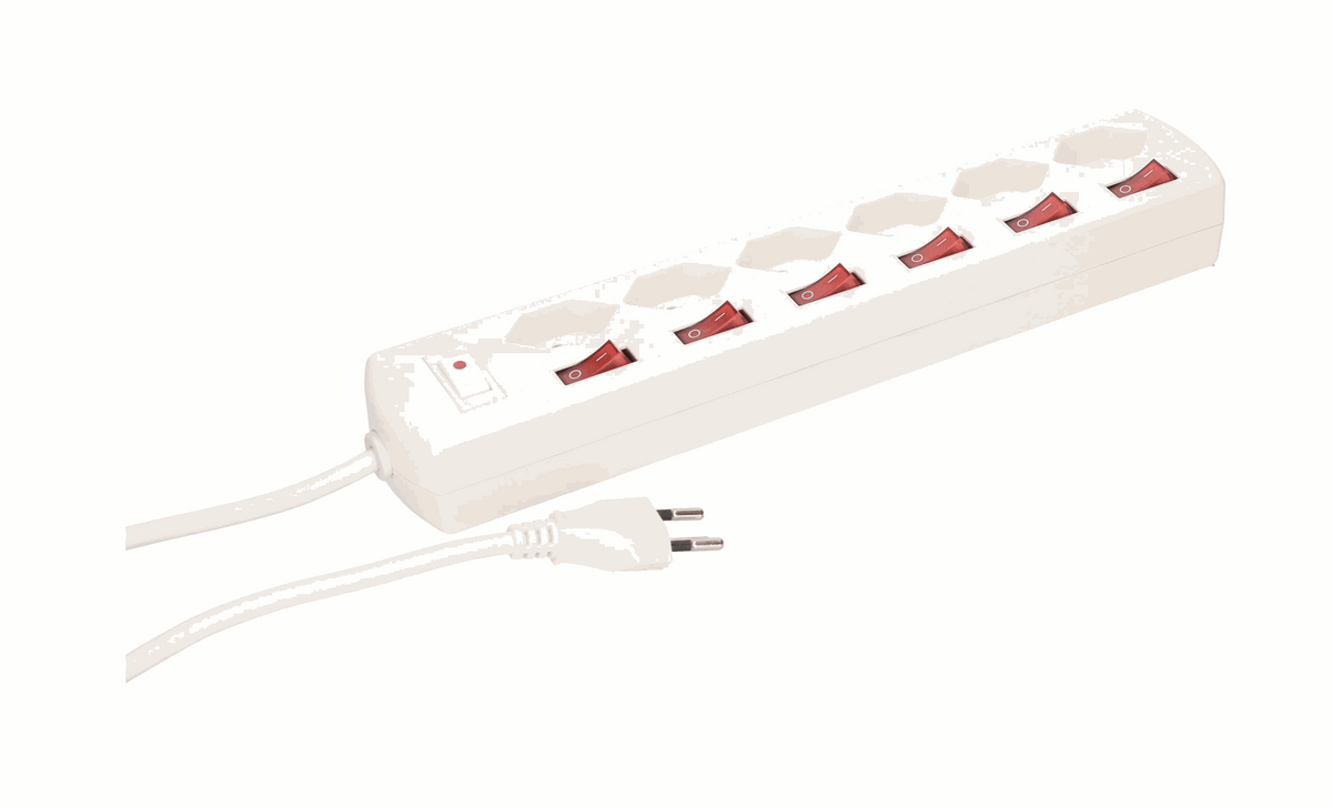 MAX HAURI SPLIT Steckdosenleiste Multi-Switch 6x Typ 13 weiss Elektroniktrade Switzerland