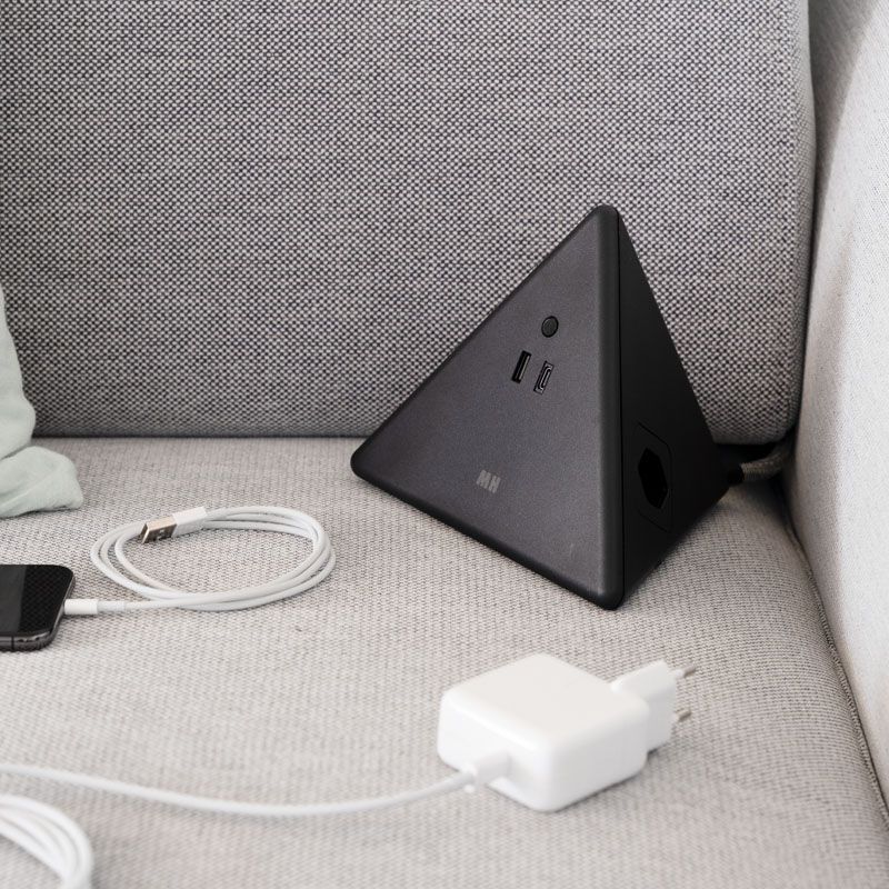 Energy Pyramide Steckdosenleiste 2x Typ 13 sw USB A+C 2.5m cli.