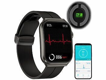 newgen medicals Smarte Fitness-Uhr mit EKG-, Blutdruck- und Körpertemperatur-Anzeige elektroniktrade Switzerland