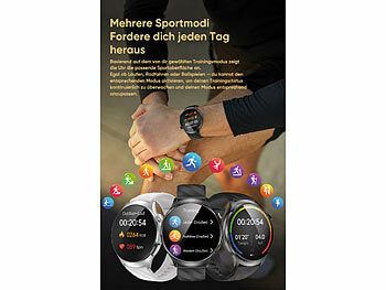 newgen medicals Vitaluhr mit Bluetooth, EKG-Anzeige, Telefonfunktion, App, AMOLED,IP67 elektroniktrade Switzerland